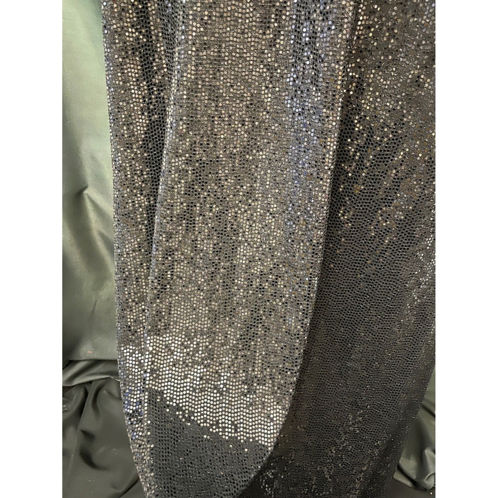DKNY Boat-neck Short Sleeve Black Sequin Maxi Dress Evening Formal Size 16 - Picture 6 of 12